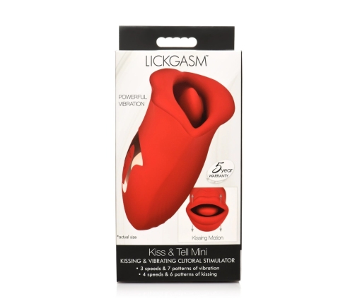 Kiss and Tell - Silicone Kissing and Vibrating Clitoral Stimulator - Red