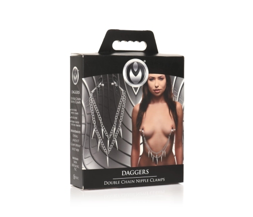 Daggers - Double Chain Nipple Clamps
