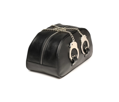 Cuffed Travel Bag with Handcuff Handles - Black