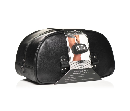 Cuffed Travel Bag with Handcuff Handles - Black