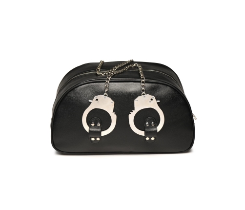 Cuffed Travel Bag with Handcuff Handles - Black