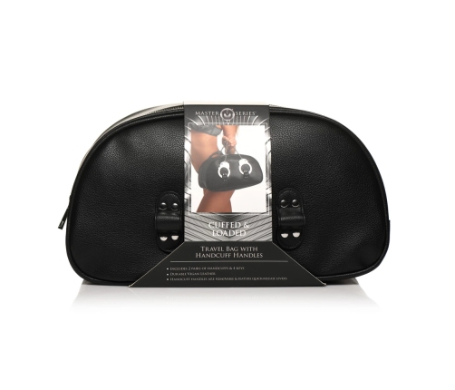 Cuffed Travel Bag with Handcuff Handles - Black