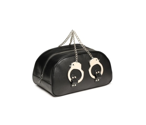 Cuffed Travel Bag with Handcuff Handles - Black