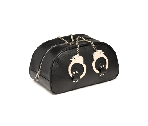 Cuffed Travel Bag with Handcuff Handles - Black