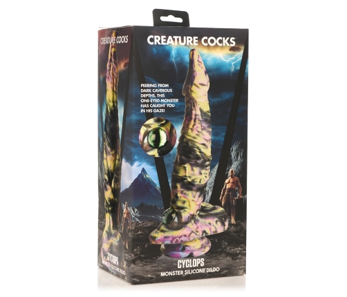 Cyclops Monster - Silicone Dildo - Yellow/Purple/Black