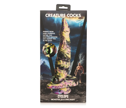 Cyclops Monster - Silicone Dildo - Yellow/Purple/Black