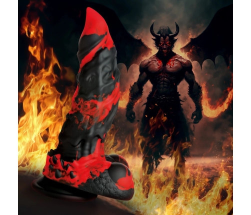 Fire Demon - Monster Silicone Dildo - Red/Black