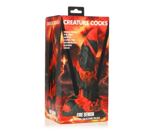 Fire Demon - Monster Silicone Dildo - Red/Black