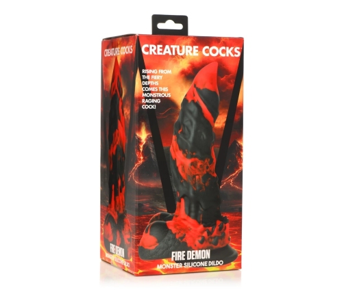 Fire Demon - Monster Silicone Dildo - Red/Black