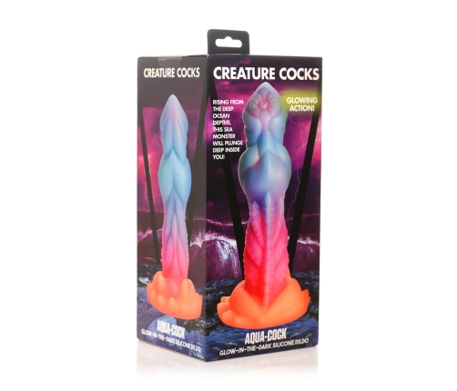 Aqua Cock - Glow-in-the-Dark Silicone Dildo