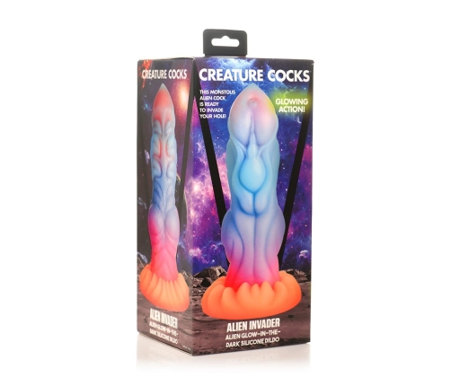 Alien Invader - Alien Glow-in-the-Dark Silicone Dildo