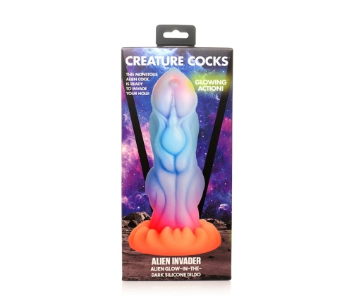 Alien Invader - Alien Glow-in-the-Dark Silicone Dildo