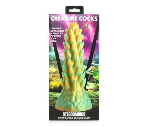 Stegosaurus - Spiky Reptile Silicone Dildo - Green