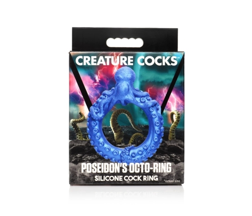 Poseidon's Octo-Ring - Silicone Cock Ring - Blue