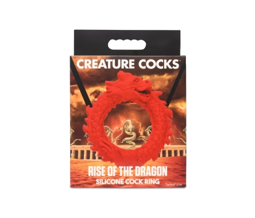 Rise of the Dragon - Silicone Cock Ring - Red