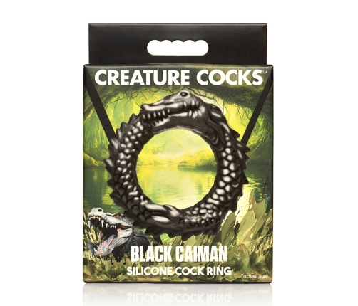Black Caiman - Silicone Cock Ring - Black