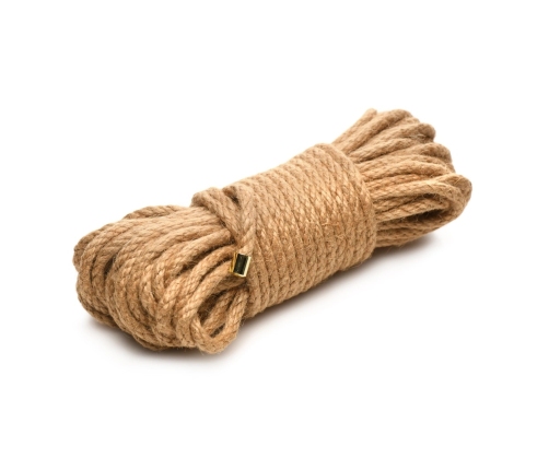 Kink Premium Braided Jute Rope 10m - Durable Natural Bondage Cord