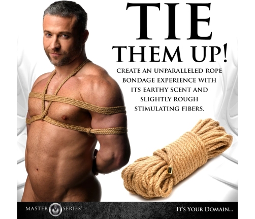 Kink Premium Braided Jute Rope 10m - Durable Natural Bondage Cord