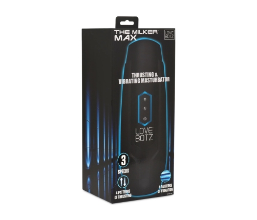 The Milker Max - 14X Thrusting and Vibrating Masturbator - Black