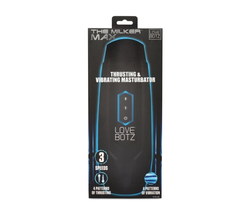 The Milker Max - 14X Thrusting and Vibrating Masturbator - Black