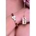 Cuffed Locking Bracelet and Key Necklace - Rose Gold