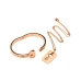 Cuffed Locking Bracelet and Key Necklace - Rose Gold