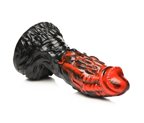 Vulcan - Silicone Dildo - Black/Red