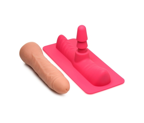 Saddle Adapter with Dildo - Pink/Flesh