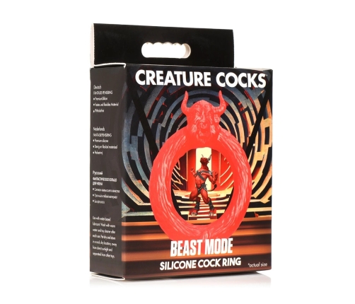 Beast Mode - Silicone Cock Ring - Red