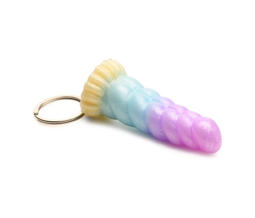 Creature Cocks Mystique Unicorn Pastel Silicone Keychain 3.1in