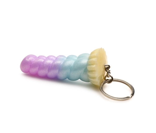 Creature Cocks Mystique Unicorn Pastel Silicone Keychain 3.1in