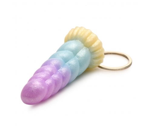 Creature Cocks Mystique Unicorn Pastel Silicone Keychain 3.1in
