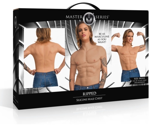 Ripped Silicone Male Chest Small - Lifelike Muscular Upper Body Shirt