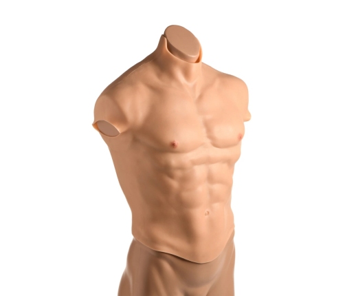 Ripped Silicone Male Chest Small - Lifelike Muscular Upper Body Shirt