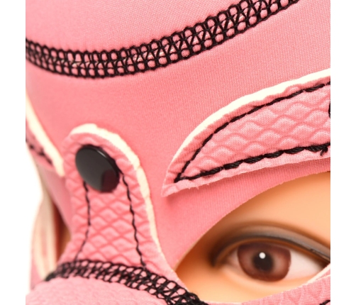 XR Brands Swine Neoprene Hood Pink - Adjustable Pig Mask, Large Size