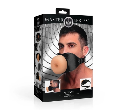 XR Brands Ass Face Gag with Realistic TPE Mouthpiece, Adjustable Strap