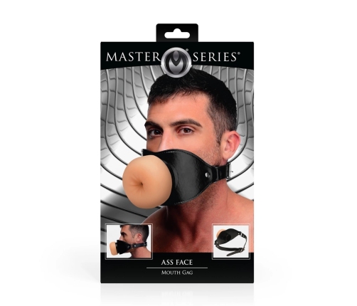 XR Brands Ass Face Gag with Realistic TPE Mouthpiece, Adjustable Strap