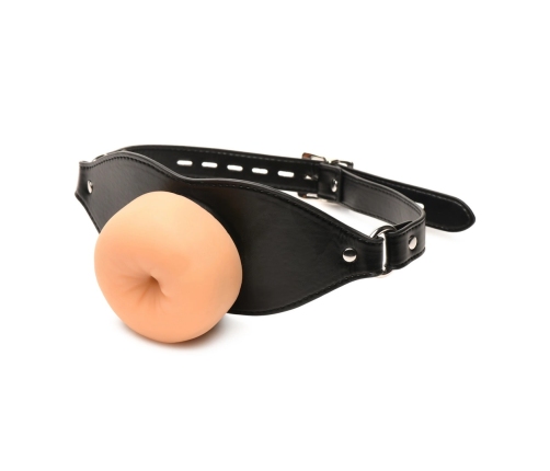 XR Brands Ass Face Gag with Realistic TPE Mouthpiece, Adjustable Strap
