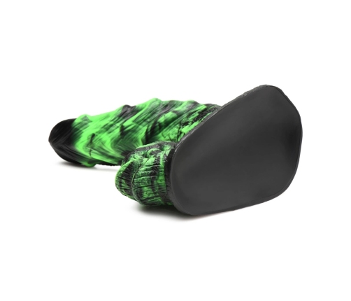 Creature Cocks Glowzilla Silicone Fantasy Model, Glow-in-the-Dark Green/Black