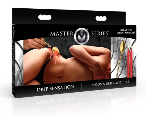 Drip Sensation Wax Candle Set with Zinc Alloy Spatula, Unscented, 8.2in