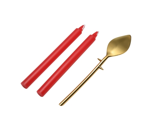 Drip Sensation Wax Candle Set with Zinc Alloy Spatula, Unscented, 8.2in