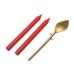 Drip Sensation Wax Candle Set with Zinc Alloy Spatula, Unscented, 8.2in