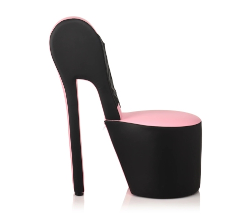 XR Brands Silla Stiletto rożowa - designerski fotel z eko-skory