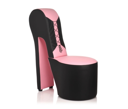 XR Brands Silla Stiletto rożowa - designerski fotel z eko-skory