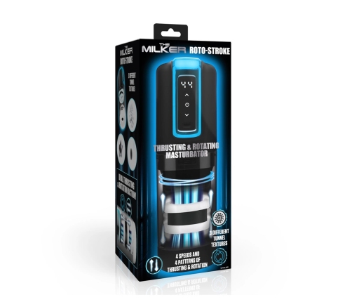 XR Brands Roto-Stroke Black Thrusting & Rotating Intimate Machine