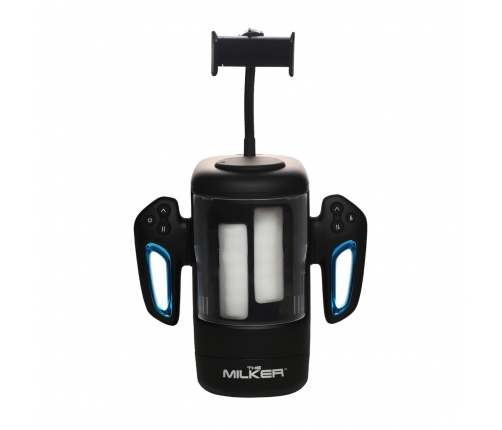 Cyber Milker Intimate Device with Vibration & Phone Mount Transparent/Black