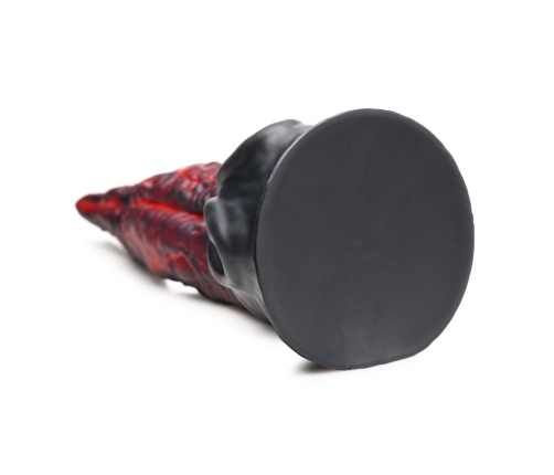 XR Brands Dragon Tongue Silicone Fantasy Toy Red/Black 24cm Harness-Compatible