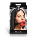 XR Brands Labios Jugosos Silicone Mouth Gag Red Adjustable Strap 1.5"