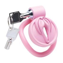 Pussification Pink Compact Chastity System with Adjustable Rings Pussification Pink Compact Chastity System with Adjustable Rings