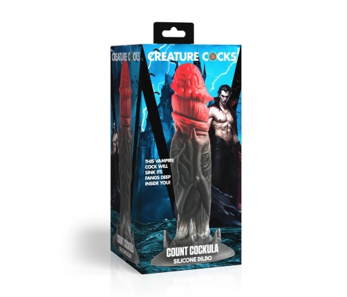 XR Brands Count Cockula Silicone Model Red/Black 9in Suction Base